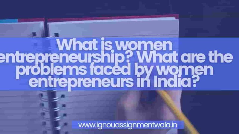 What Is Women Entrepreneurship What Are The Problems Faced By Women