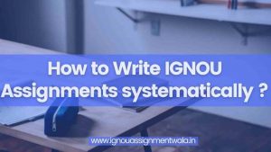 Read more about the article How to Write IGNOU Assignments systematically ?