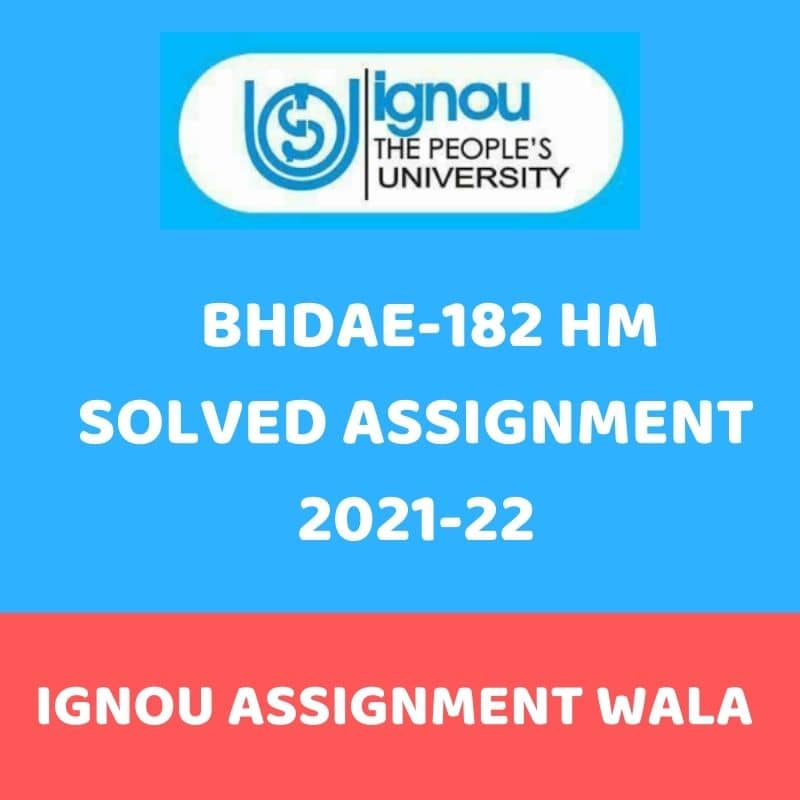 Read more about the article IGNOU BHDAE 182 HINDI SOLVED ASSIGNMENT 2021-22