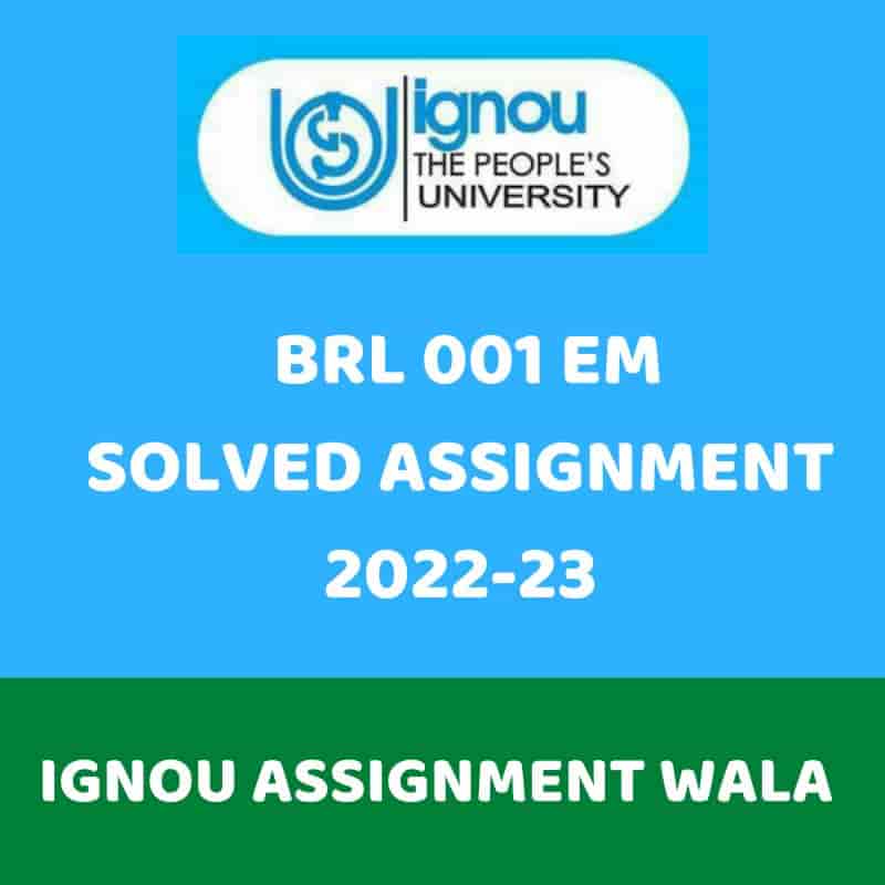 free ignou solved assignment 2022 23