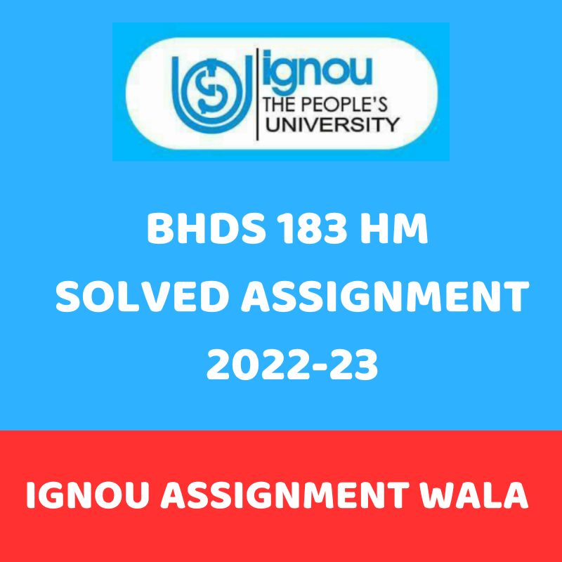 You are currently viewing IGNOU BHDS 183  HINDI SOLVED ASSIGNMENT 2022-23
