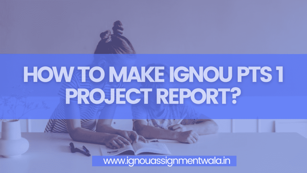 HOW TO MAKE IGNOU PTS 1 PROJECT REPORT? - IGNOU Assignment Wala