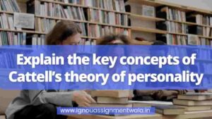 Read more about the article Explain the key concepts of Cattell’s theory of personality