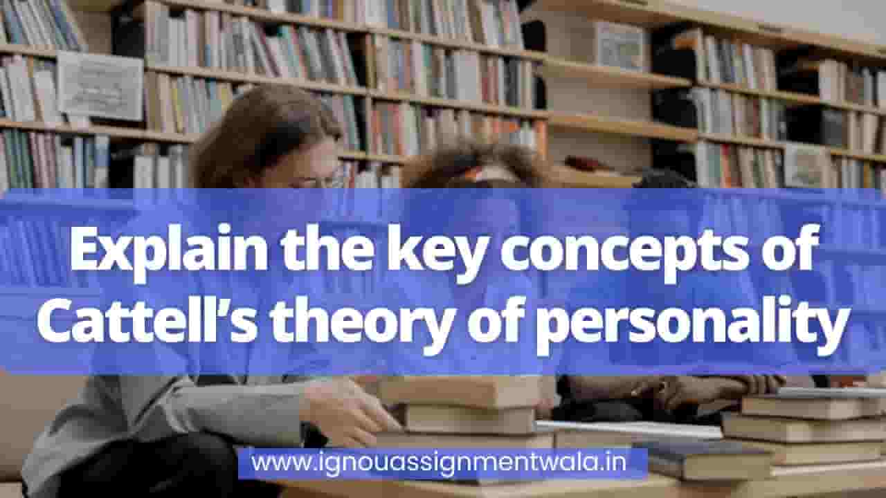 You are currently viewing Explain the key concepts of Cattell’s theory of personality