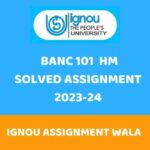 IGNOU BANC 101 HINDI SOLVED ASSIGNMENT 2023-24