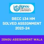 IGNOU BECC 134 HINDI SOLVED ASSIGNMENT 2023-24