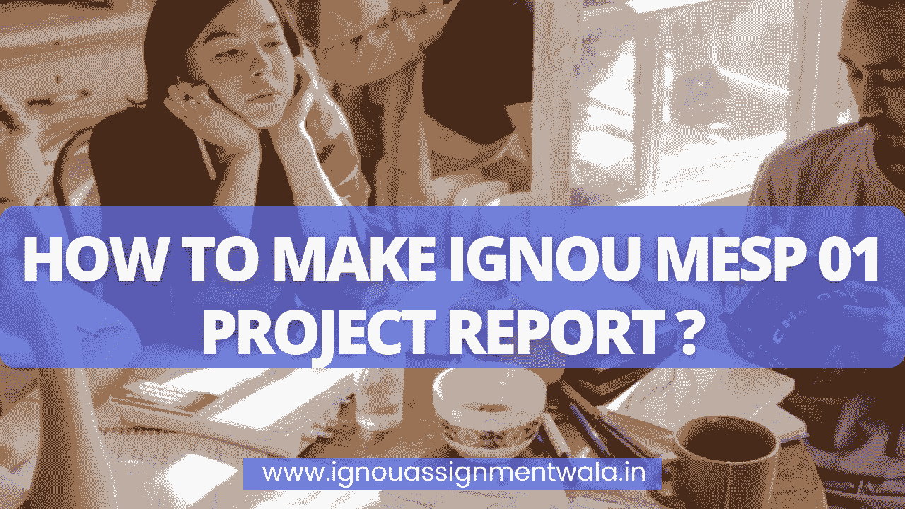 You are currently viewing HOW TO MAKE IGNOU MESP 01 PROJECT REPORT ?