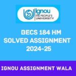 IGNOU BECS 184 HINDI SOLVED ASSIGNMENT 2024-25