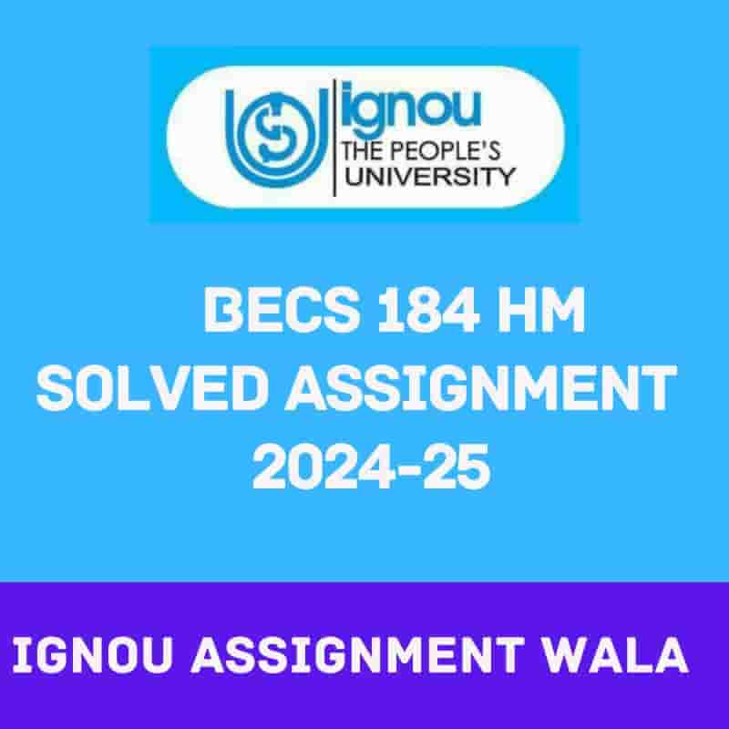 You are currently viewing IGNOU BECS 184 HINDI SOLVED ASSIGNMENT 2024-25