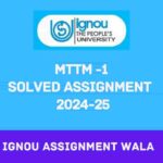 IGNOU MTTM 1 SOLVED ASSIGNMENT 2024-25 SESSION PDF